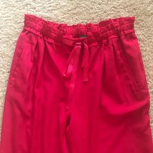 Zara silk drawstring pants